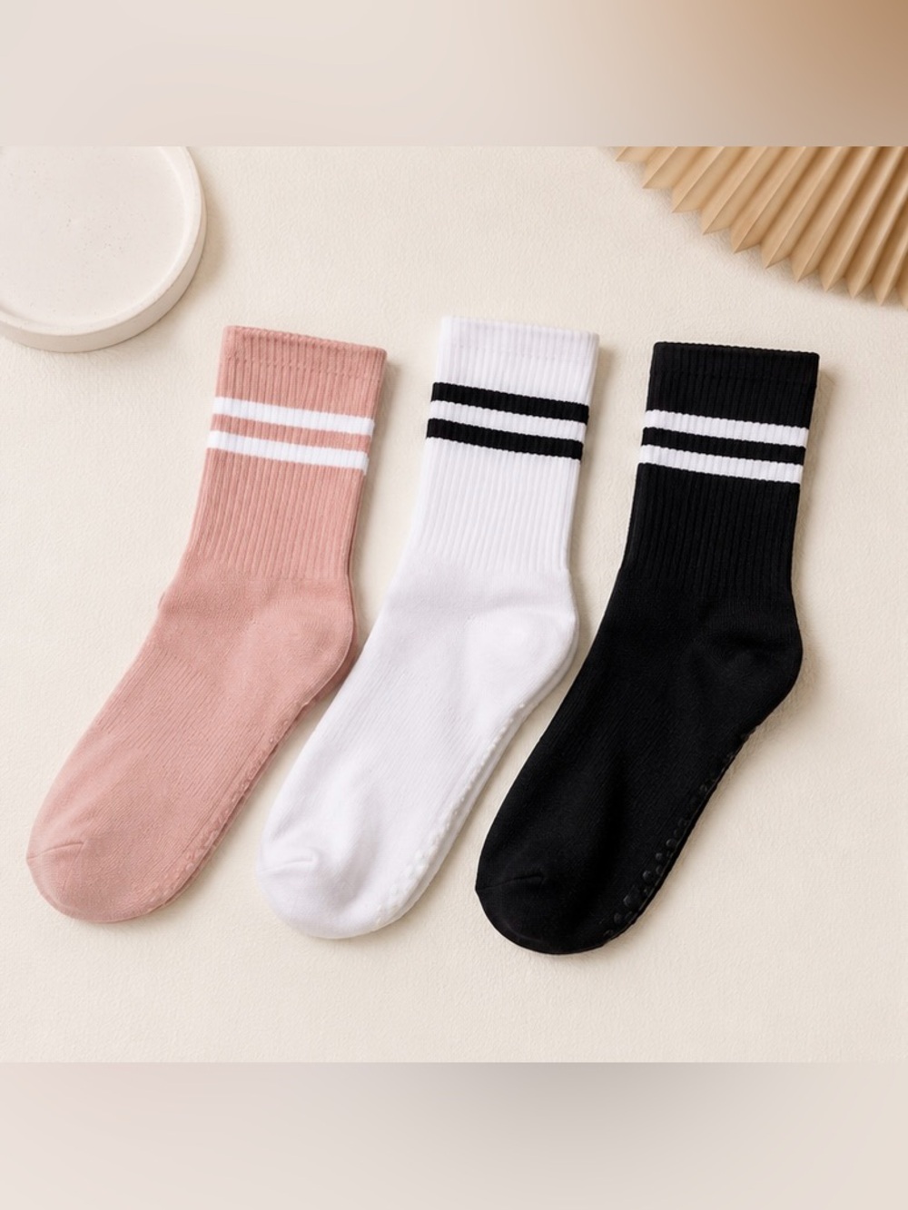 3-Pack Pilates Grip Socks 🩰 | Non Slip Yoga Socks